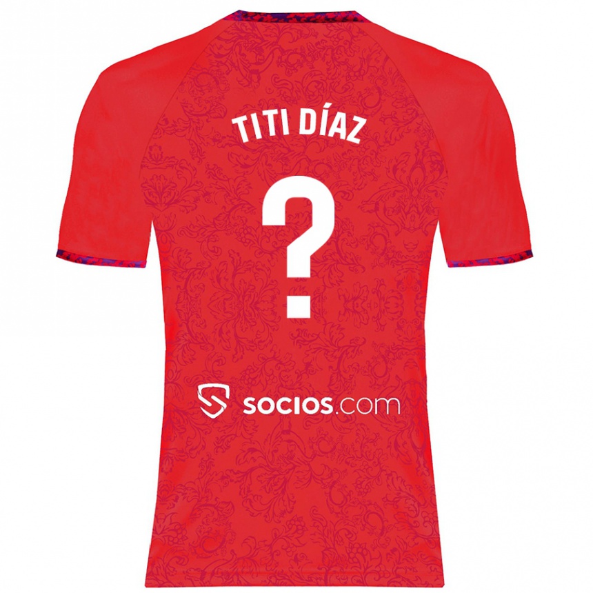 Women Football Titi Díaz #0 Red Away Jersey 2024/25 T-Shirt