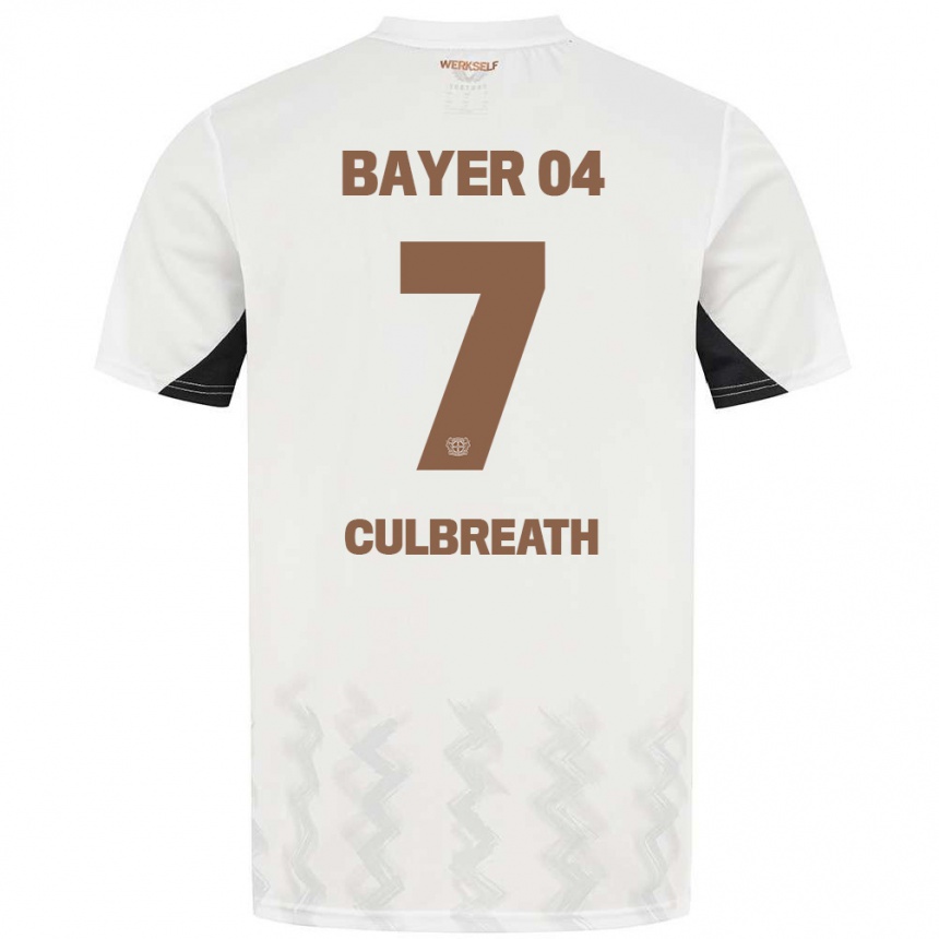 Women Football Montrell Culbreath #7 White Black Away Jersey 2024/25 T-Shirt