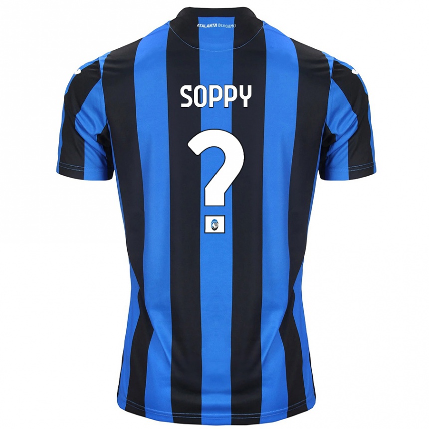 Kids Football Brandon Soppy #0 Blue Black Home Jersey 2024/25 T-Shirt