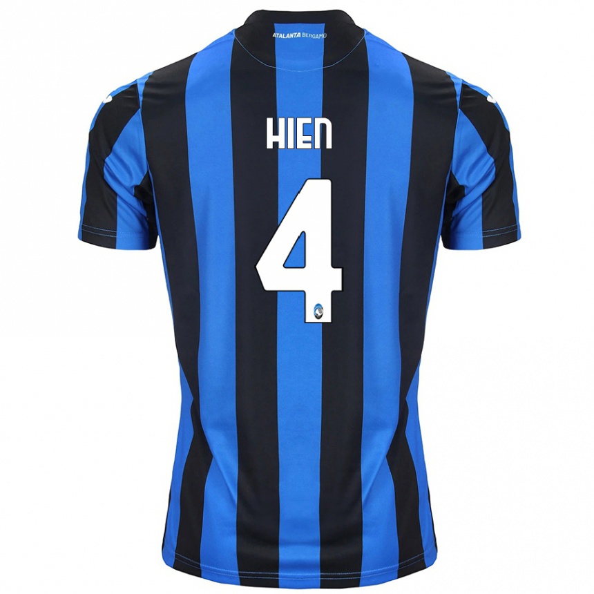 Kids Football Isak Hien #4 Blue Black Home Jersey 2024/25 T-Shirt