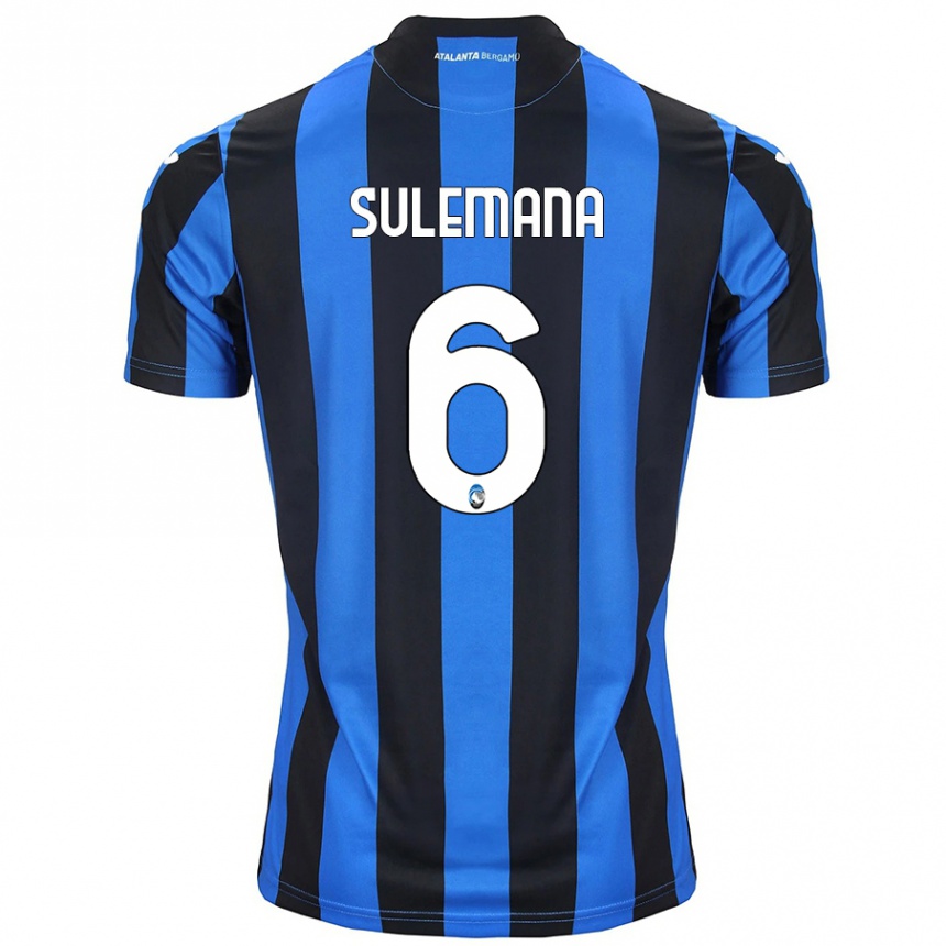 Kids Football Ibrahim Sulemana #6 Blue Black Home Jersey 2024/25 T-Shirt