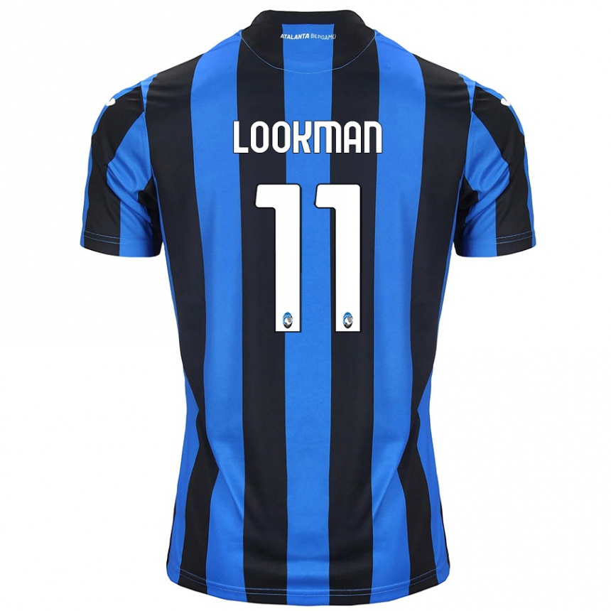 Kids Football Ademola Lookman #11 Blue Black Home Jersey 2024/25 T-Shirt