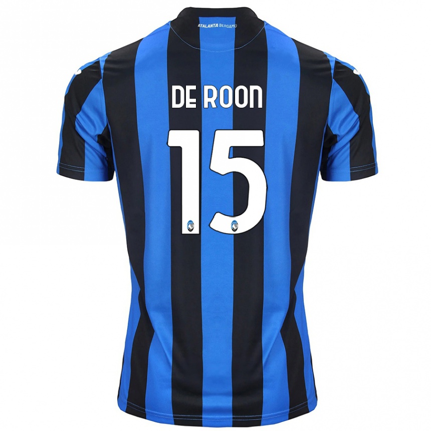 Kids Football Marten De Roon #15 Blue Black Home Jersey 2024/25 T-Shirt