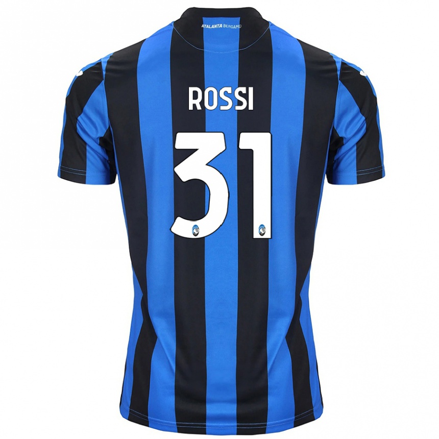 Kids Football Francesco Rossi #31 Blue Black Home Jersey 2024/25 T-Shirt