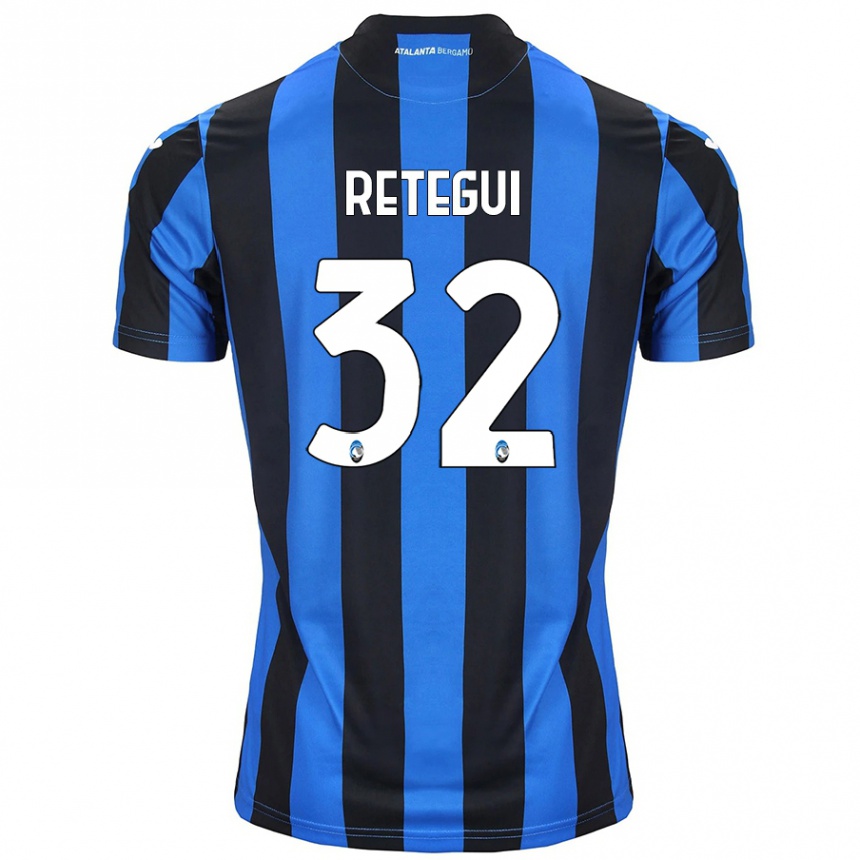 Kids Football Mateo Retegui #32 Blue Black Home Jersey 2024/25 T-Shirt