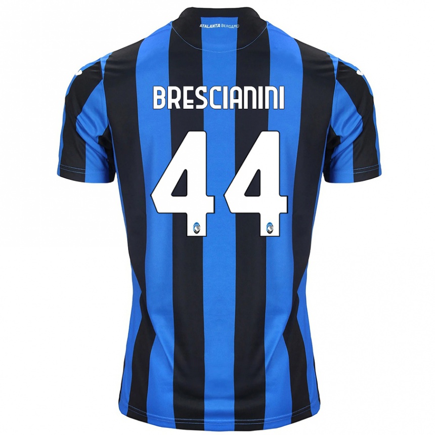 Kids Football Marco Brescianini #44 Blue Black Home Jersey 2024/25 T-Shirt