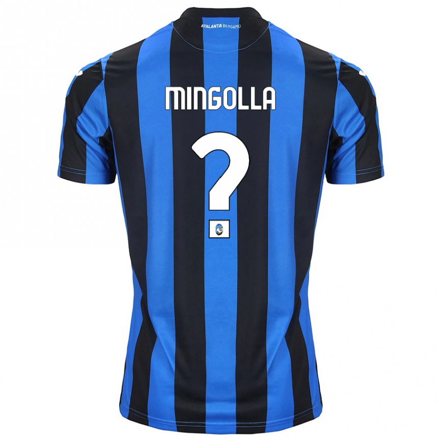 Kids Football Simone Mingolla #0 Blue Black Home Jersey 2024/25 T-Shirt