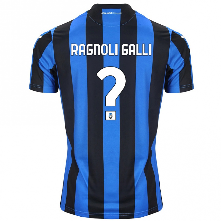 Kids Football Federico Ragnoli Galli #0 Blue Black Home Jersey 2024/25 T-Shirt