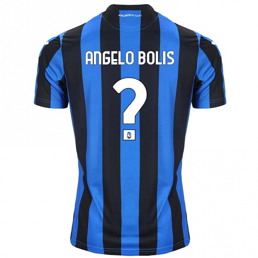 Kids Football Tommaso Angelo Bolis #0 Blue Black Home Jersey 2024/25 T-Shirt