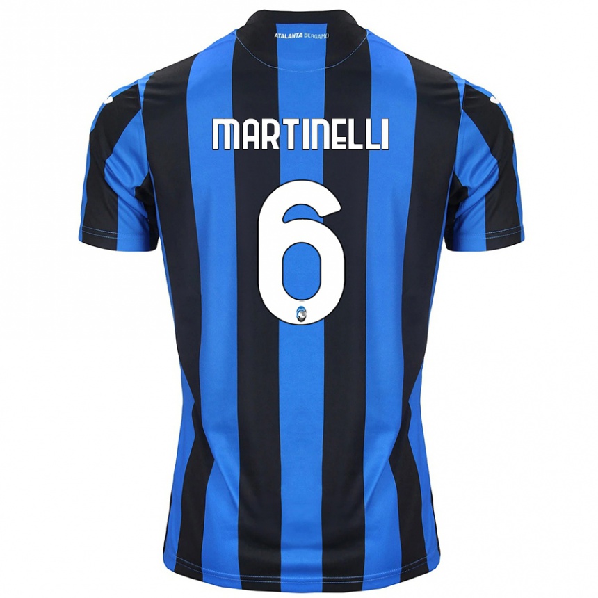 Kids Football Gabriel Martinelli #6 Blue Black Home Jersey 2024/25 T-Shirt