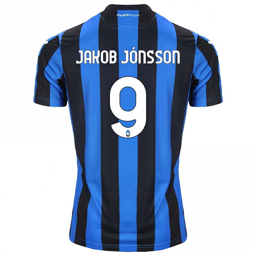 Kids Football Birkir Jakob Jónsson #9 Blue Black Home Jersey 2024/25 T-Shirt