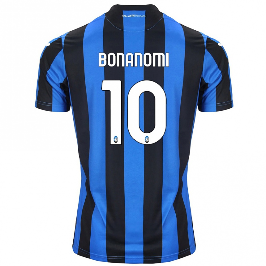 Kids Football Andrea Bonanomi #10 Blue Black Home Jersey 2024/25 T-Shirt