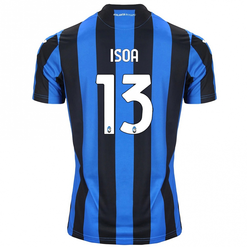 Kids Football Isaac Isoa #13 Blue Black Home Jersey 2024/25 T-Shirt