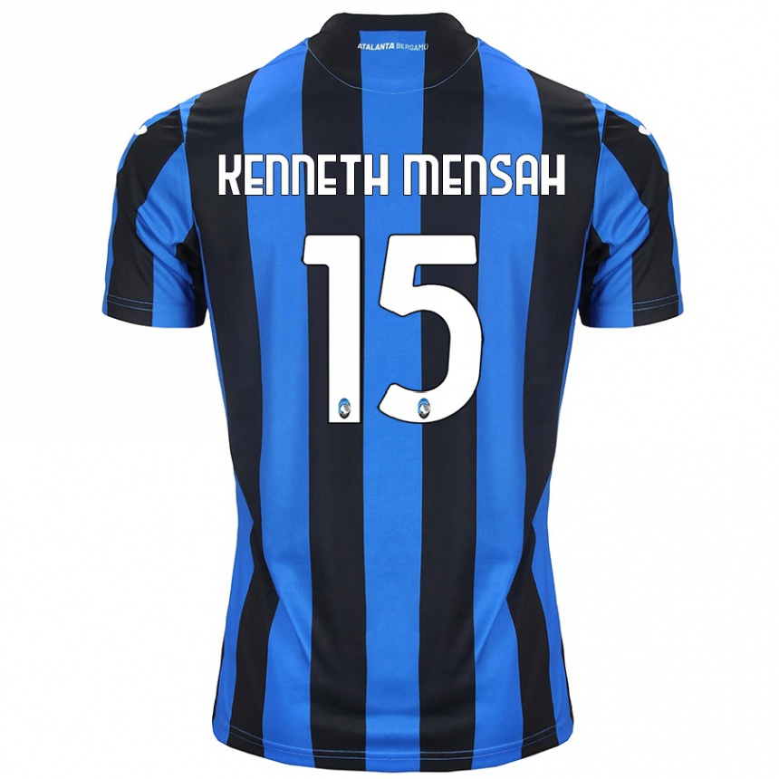 Kids Football Anthony Kenneth Mensah #15 Blue Black Home Jersey 2024/25 T-Shirt