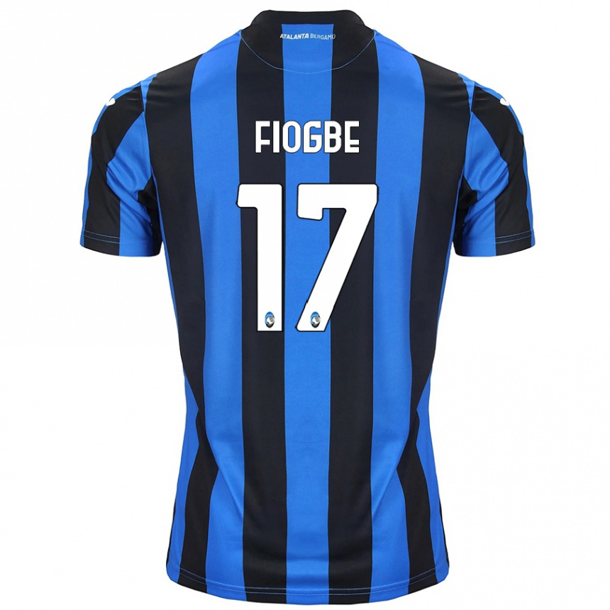 Kids Football Candas Fiogbe #17 Blue Black Home Jersey 2024/25 T-Shirt