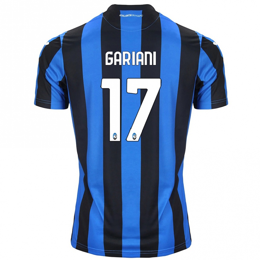 Kids Football Niccolò Gariani #17 Blue Black Home Jersey 2024/25 T-Shirt