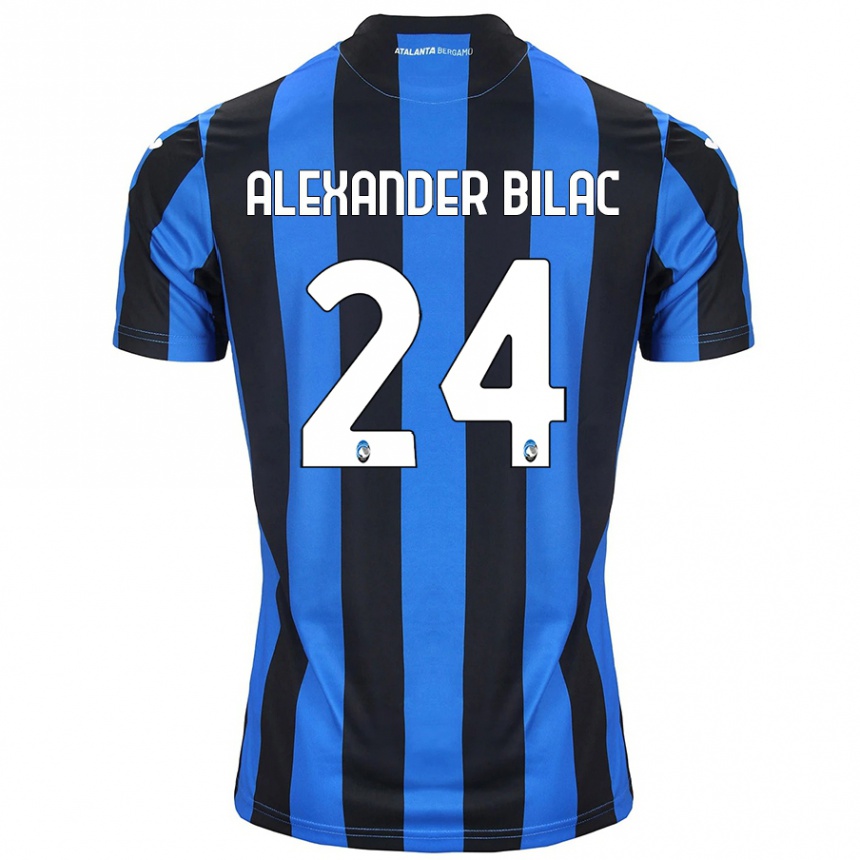 Kids Football Max Alexander Bilac #24 Blue Black Home Jersey 2024/25 T-Shirt