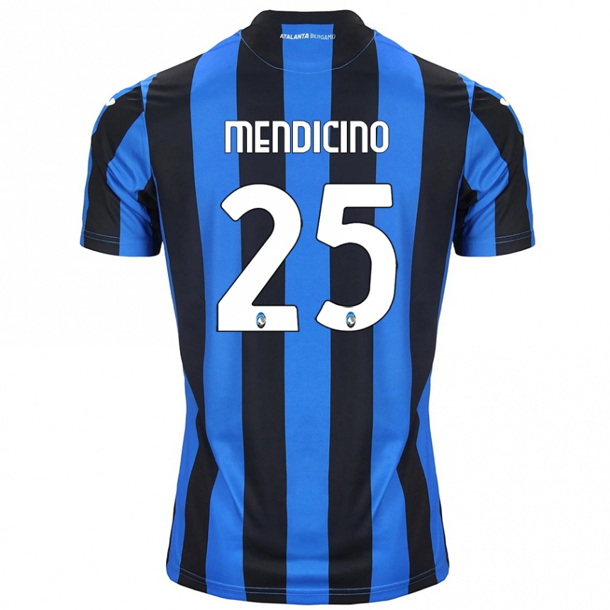 Kids Football Leonardo Mendicino #25 Blue Black Home Jersey 2024/25 T-Shirt