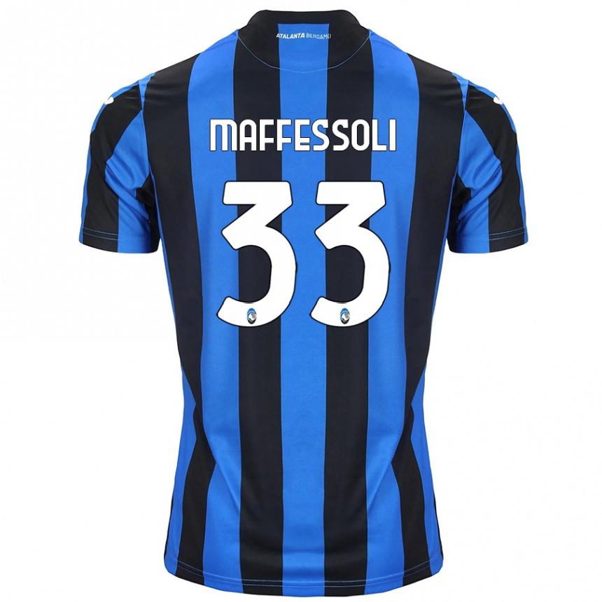 Kids Football Manuel Maffessoli #33 Blue Black Home Jersey 2024/25 T-Shirt