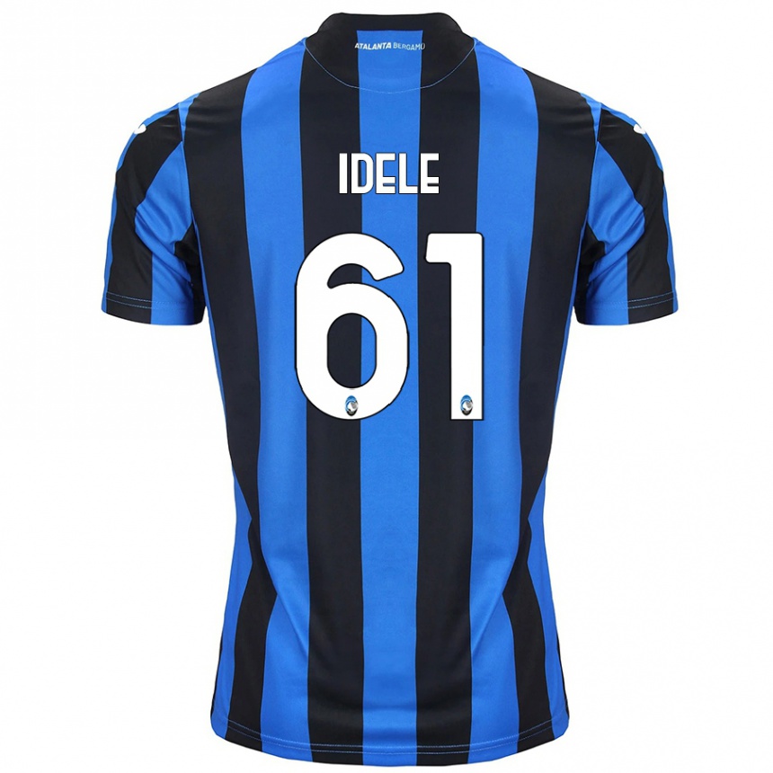 Kids Football Javison Idele #61 Blue Black Home Jersey 2024/25 T-Shirt