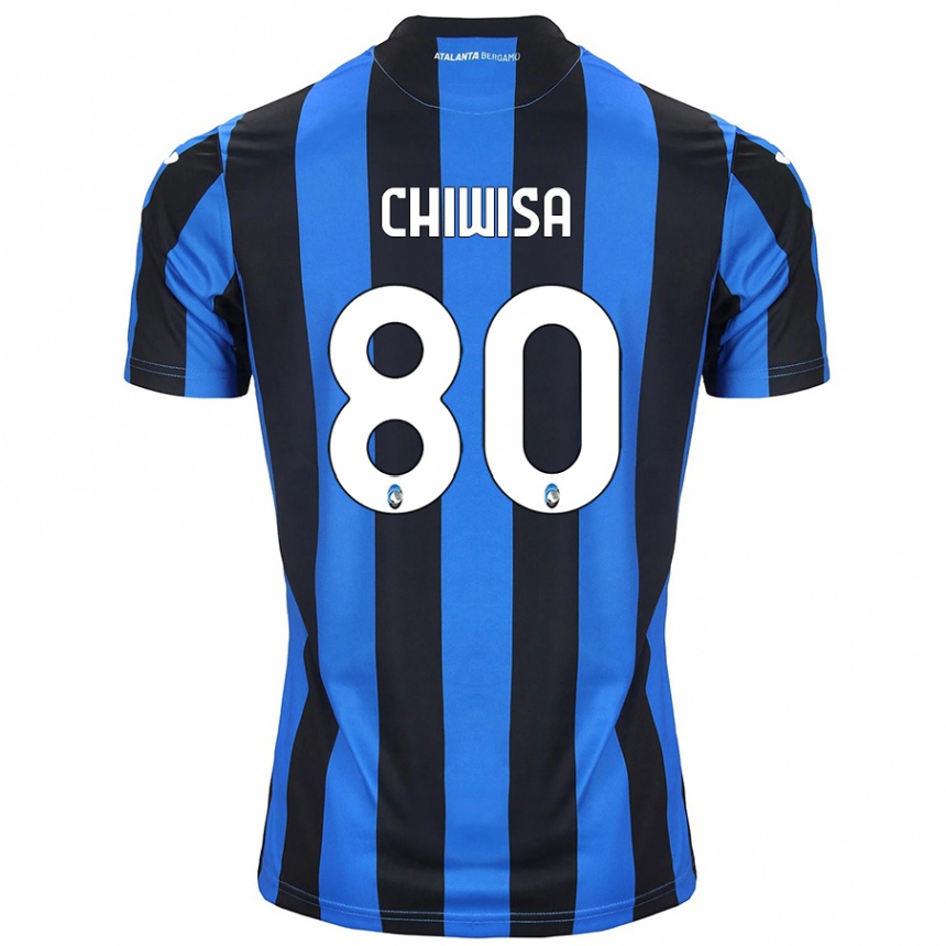 Kids Football Mannah Chiwisa #80 Blue Black Home Jersey 2024/25 T-Shirt