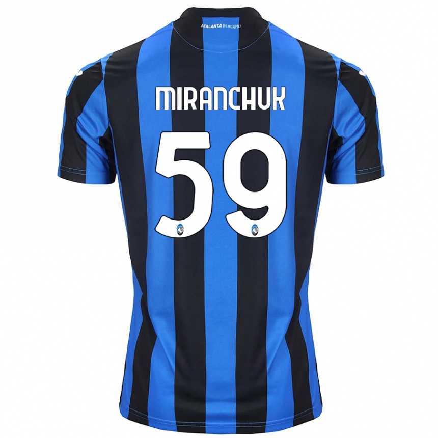 Kids Football Aleksey Miranchuk #59 Blue Black Home Jersey 2024/25 T-Shirt