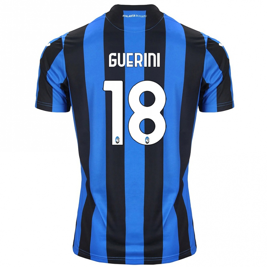 Kids Football Alessio Guerini #18 Blue Black Home Jersey 2024/25 T-Shirt