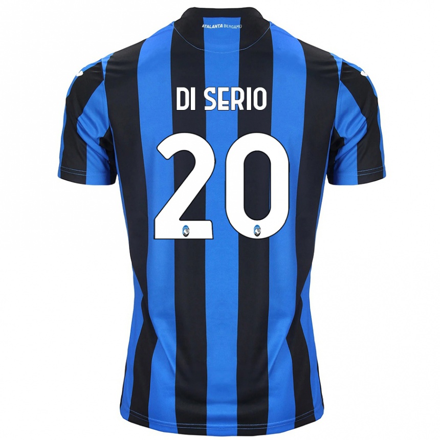 Kids Football Giuseppe Di Serio #20 Blue Black Home Jersey 2024/25 T-Shirt