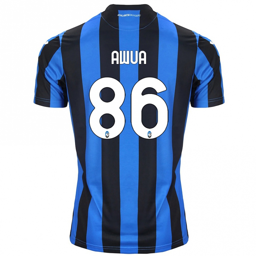 Kids Football Theophilus Awua #86 Blue Black Home Jersey 2024/25 T-Shirt