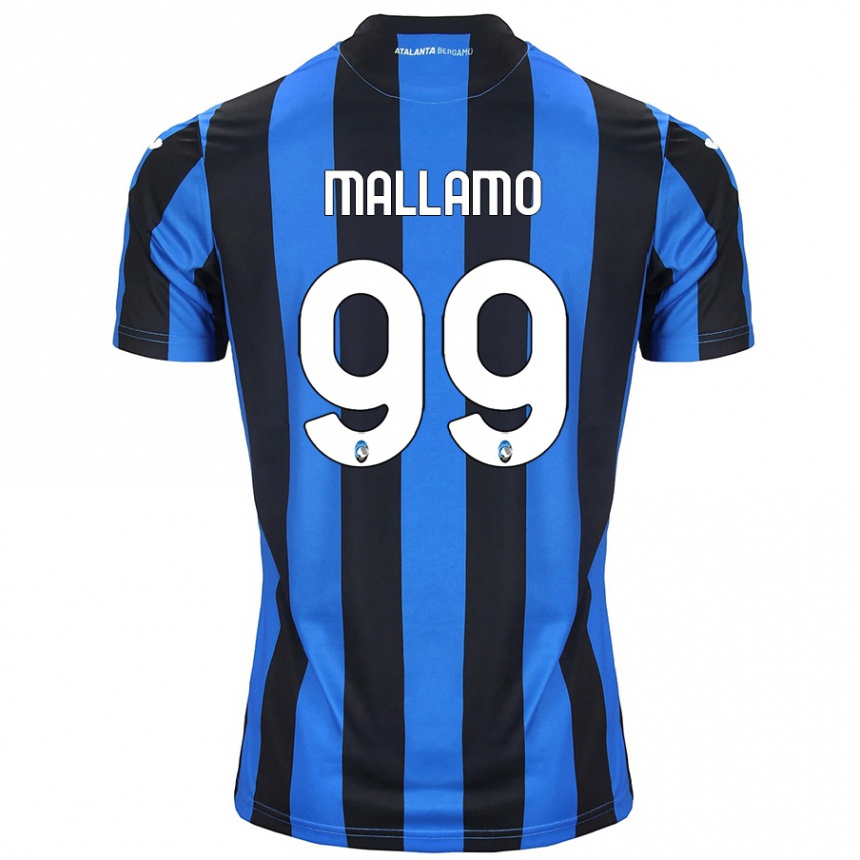 Kids Football Alessandro Mallamo #99 Blue Black Home Jersey 2024/25 T-Shirt