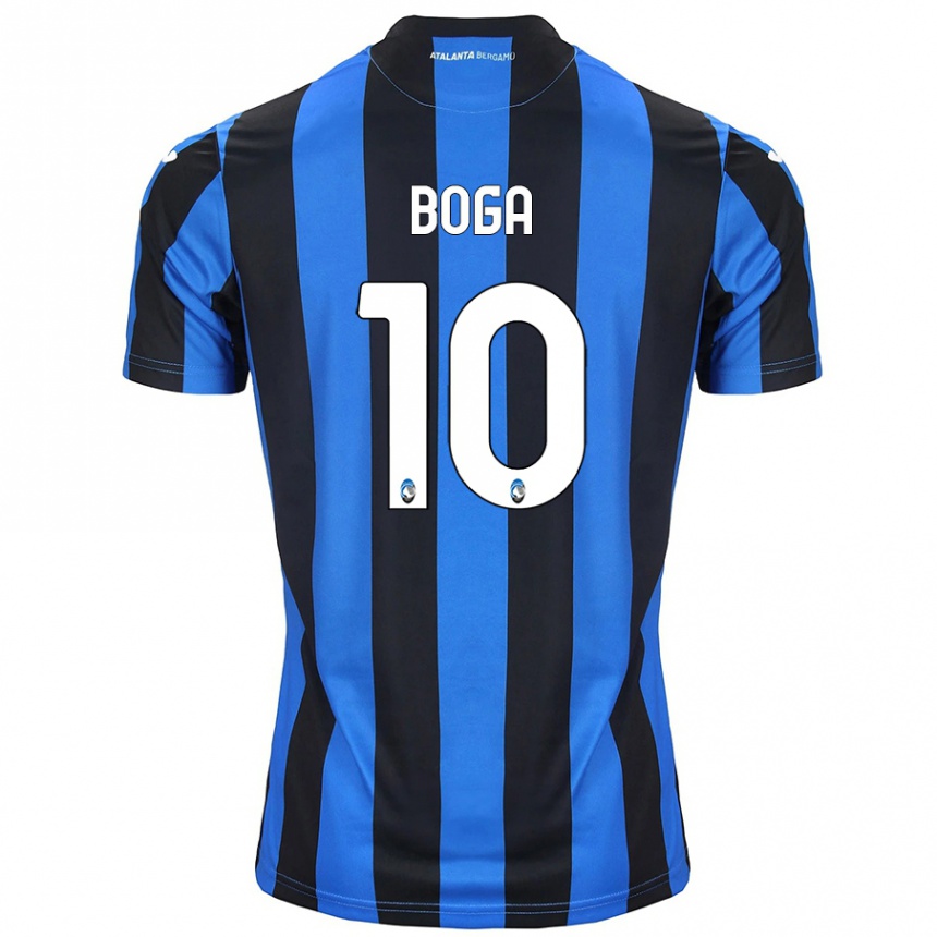 Kids Football Jeremie Boga #10 Blue Black Home Jersey 2024/25 T-Shirt