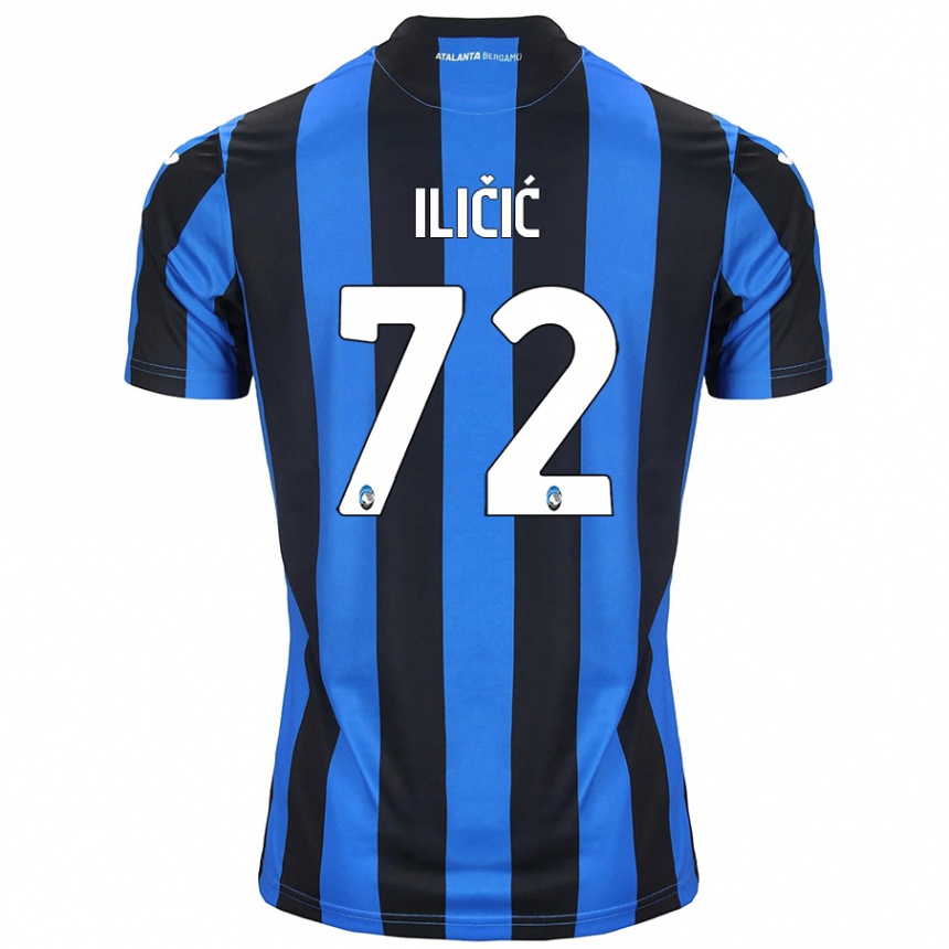 Kids Football Josip Ilicic #72 Blue Black Home Jersey 2024/25 T-Shirt