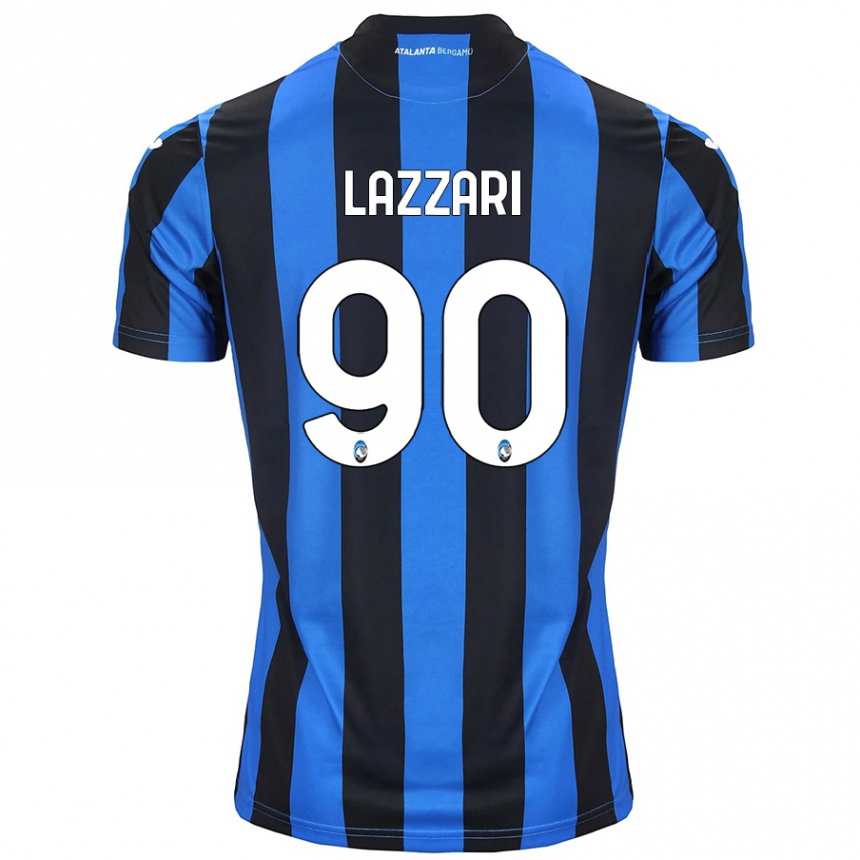 Kids Football Ilaria Lazzari #90 Blue Black Home Jersey 2024/25 T-Shirt