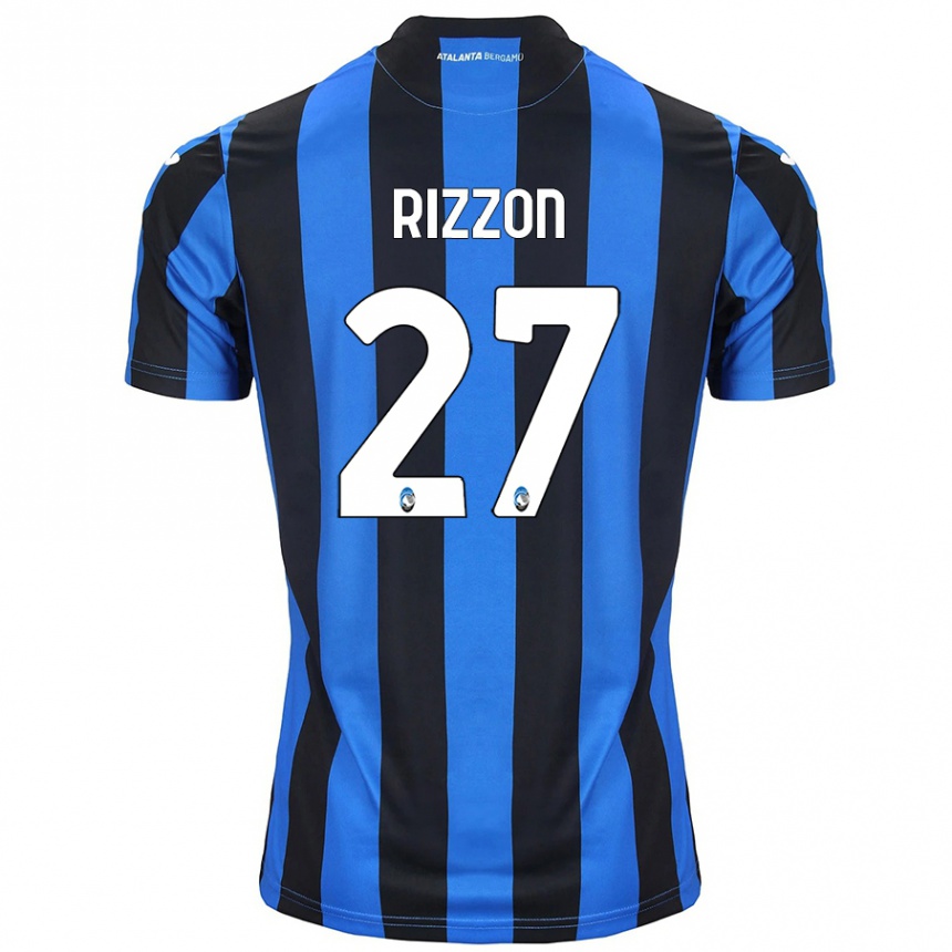 Kids Football Giulia Rizzon #27 Blue Black Home Jersey 2024/25 T-Shirt