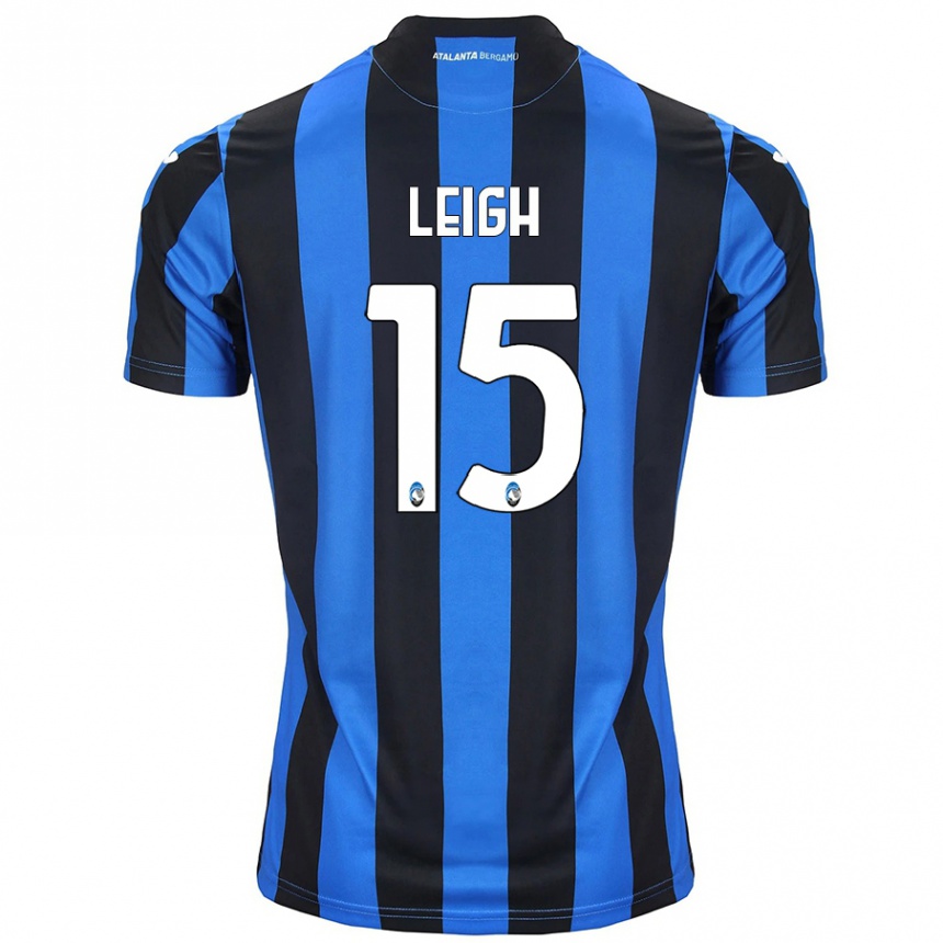 Kids Football Adrienne Leigh #15 Blue Black Home Jersey 2024/25 T-Shirt