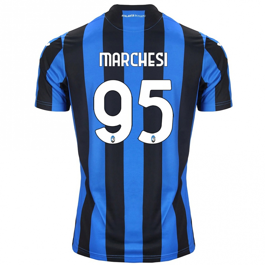 Kids Football Silvia Marchesi #95 Blue Black Home Jersey 2024/25 T-Shirt