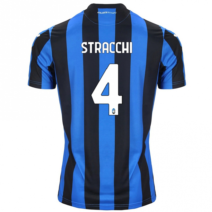 Kids Football Daniela Stracchi #4 Blue Black Home Jersey 2024/25 T-Shirt