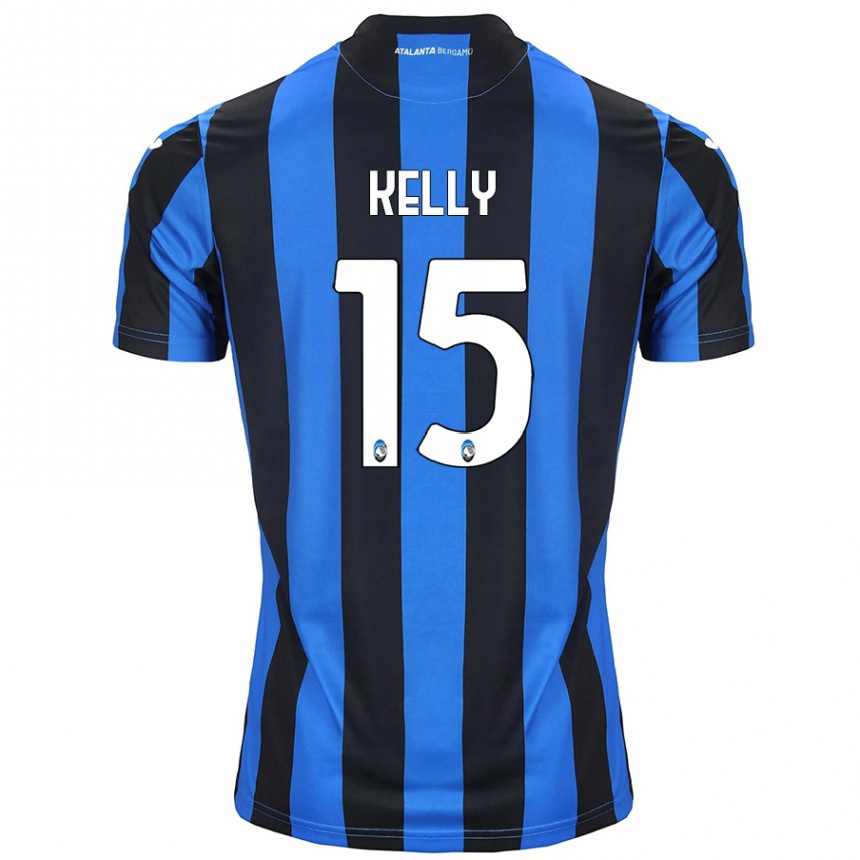 Kids Football Maegan Kelly #15 Blue Black Home Jersey 2024/25 T-Shirt