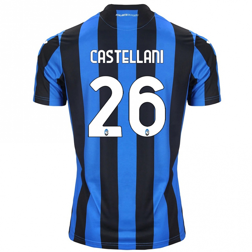 Kids Football Eleonora Castellani #26 Blue Black Home Jersey 2024/25 T-Shirt