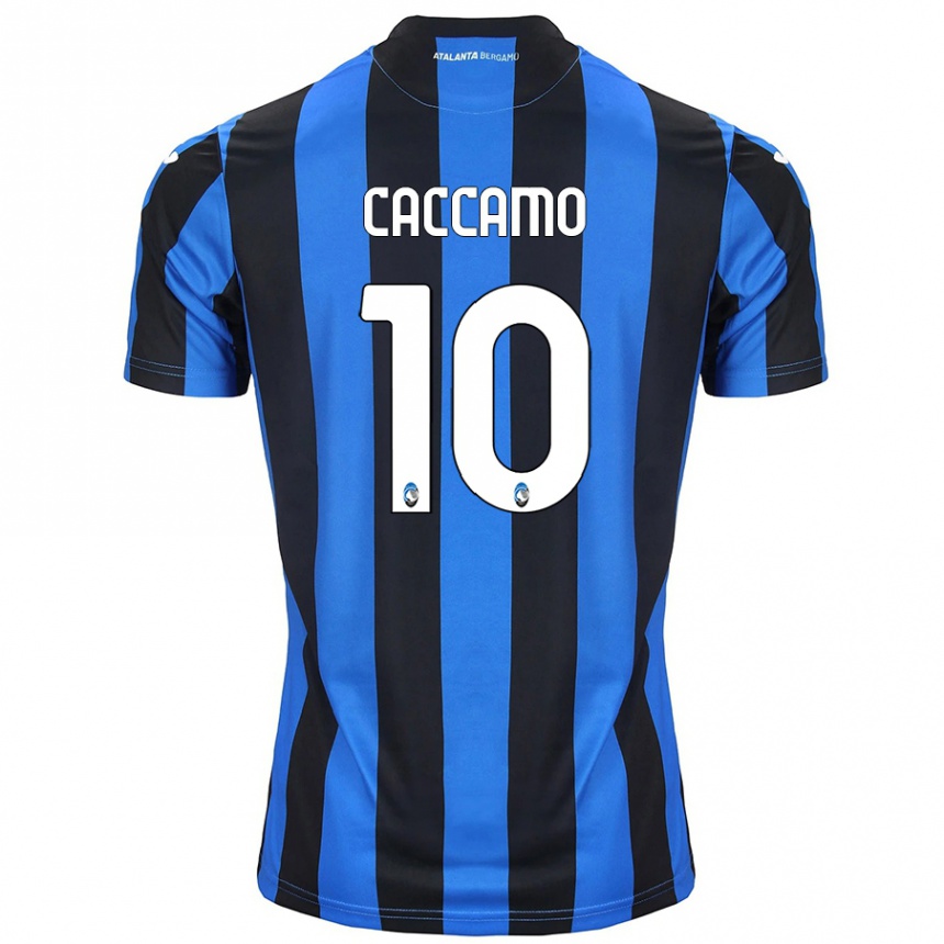 Kids Football Patrizia Caccamo #10 Blue Black Home Jersey 2024/25 T-Shirt