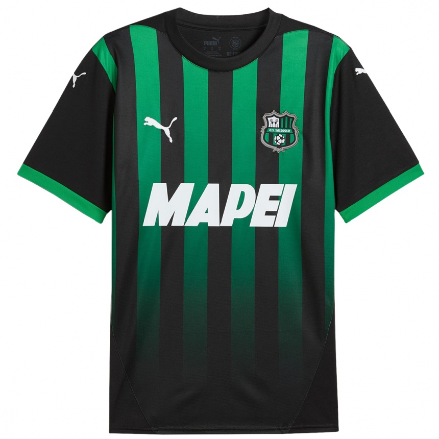 Kids Football Giorgia Tudisco #23 Black Dark Green Home Jersey 2024/25 T-Shirt