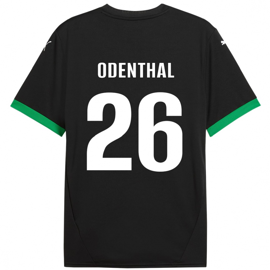 Kids Football Cas Odenthal #26 Black Dark Green Home Jersey 2024/25 T-Shirt