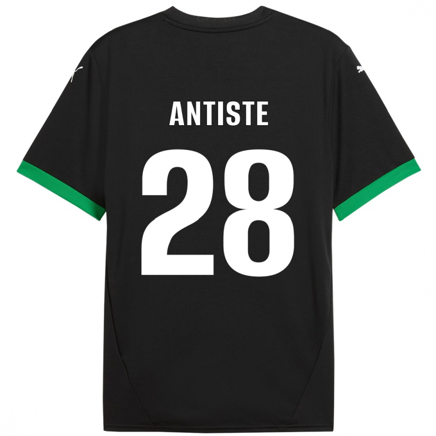 Kids Football Janis Antiste #28 Black Dark Green Home Jersey 2024/25 T-Shirt