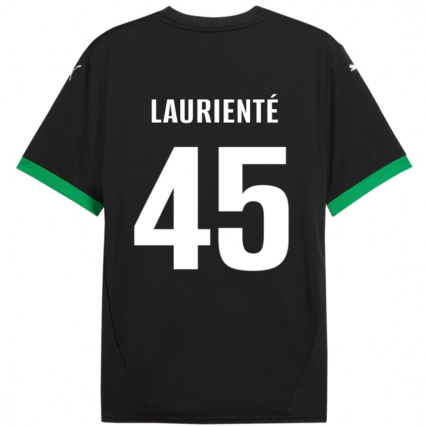 Kids Football Armand Laurienté #45 Black Dark Green Home Jersey 2024/25 T-Shirt