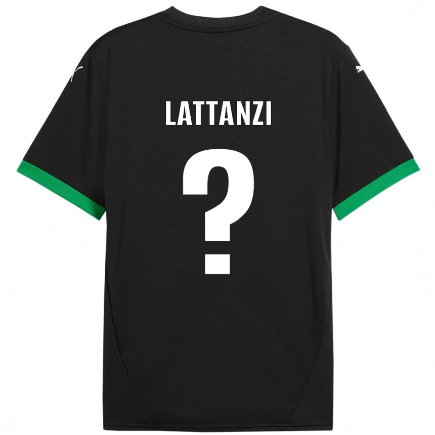 Kids Football Luca Lattanzi #0 Black Dark Green Home Jersey 2024/25 T-Shirt