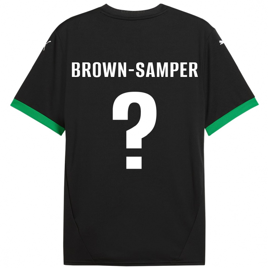 Kids Football Isaac Brown-Samper #0 Black Dark Green Home Jersey 2024/25 T-Shirt