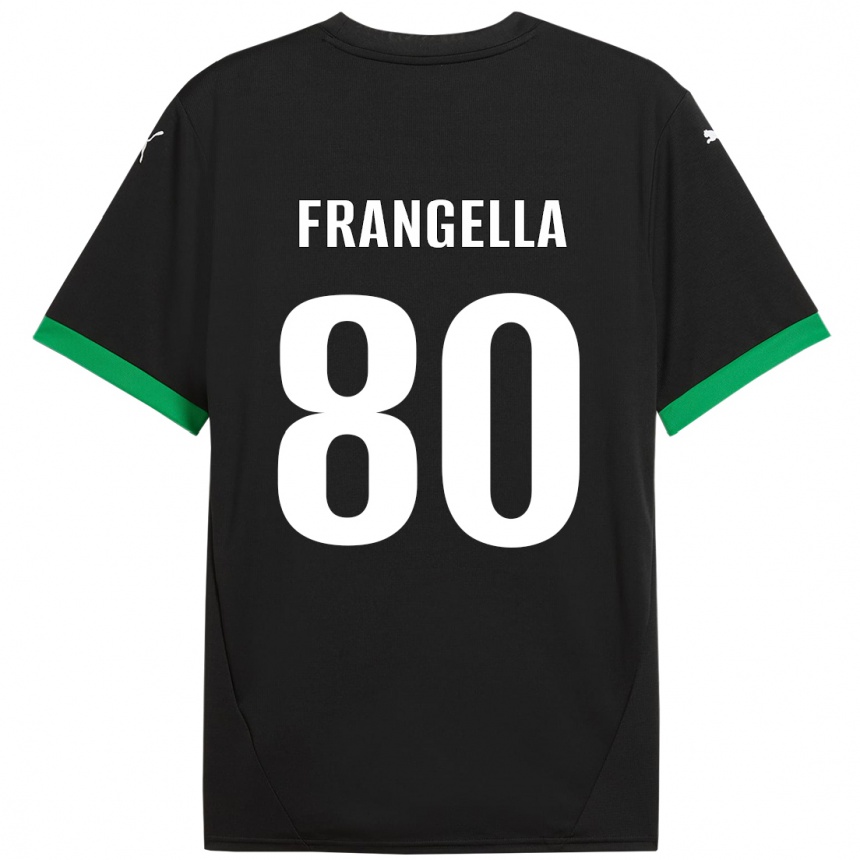 Kids Football Christian Frangella #80 Black Dark Green Home Jersey 2024/25 T-Shirt