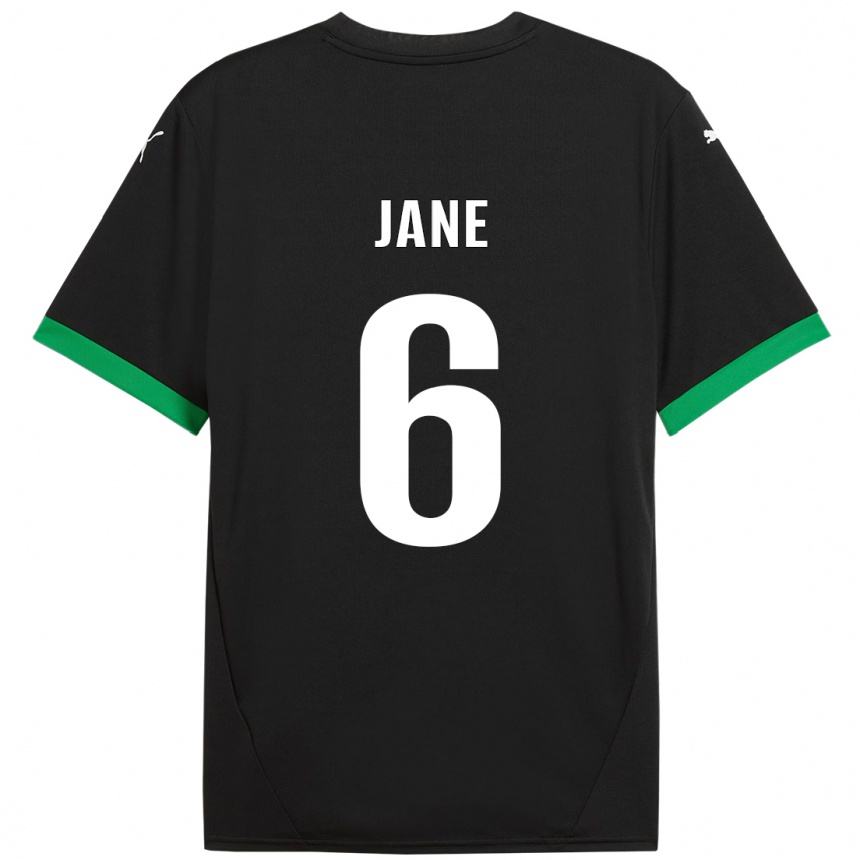 Kids Football Refiloe Jane #6 Black Dark Green Home Jersey 2024/25 T-Shirt