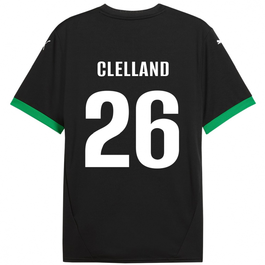 Kids Football Lana Clelland #26 Black Dark Green Home Jersey 2024/25 T-Shirt