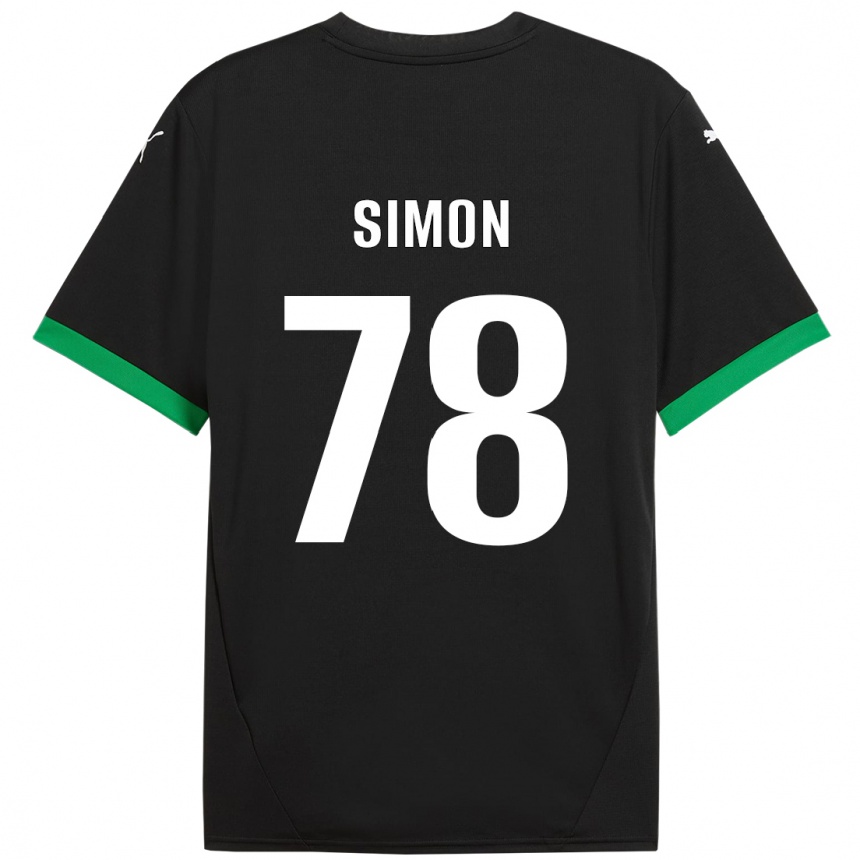 Kids Football Bénédicte Simon #78 Black Dark Green Home Jersey 2024/25 T-Shirt